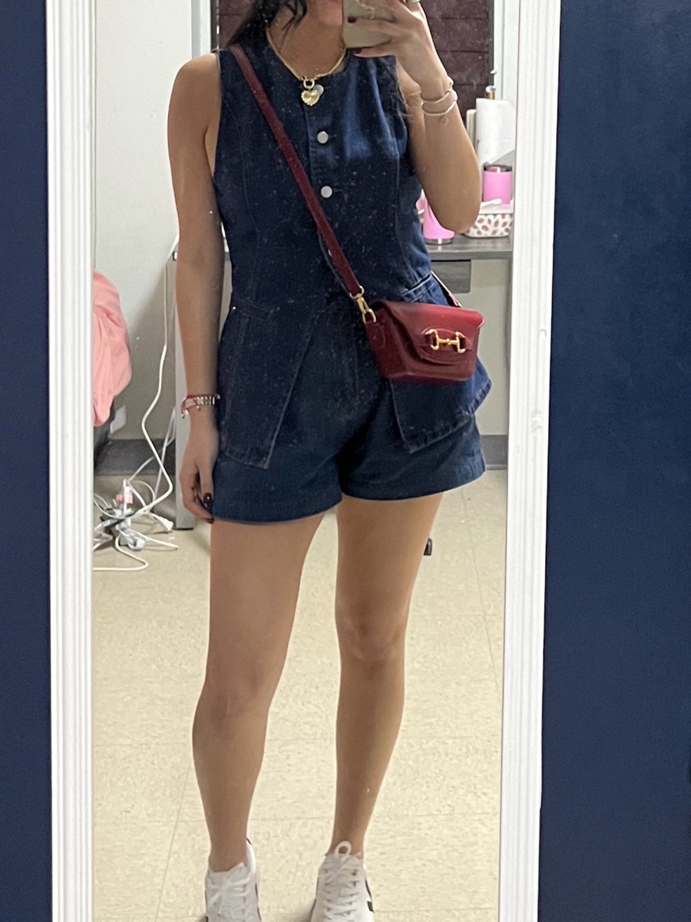 Forever 21 Denim vest and short SET